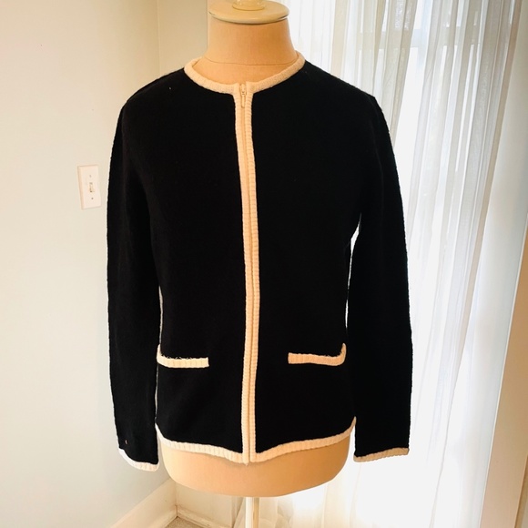 black and white charter club zip up size small - Picture 1 of 5